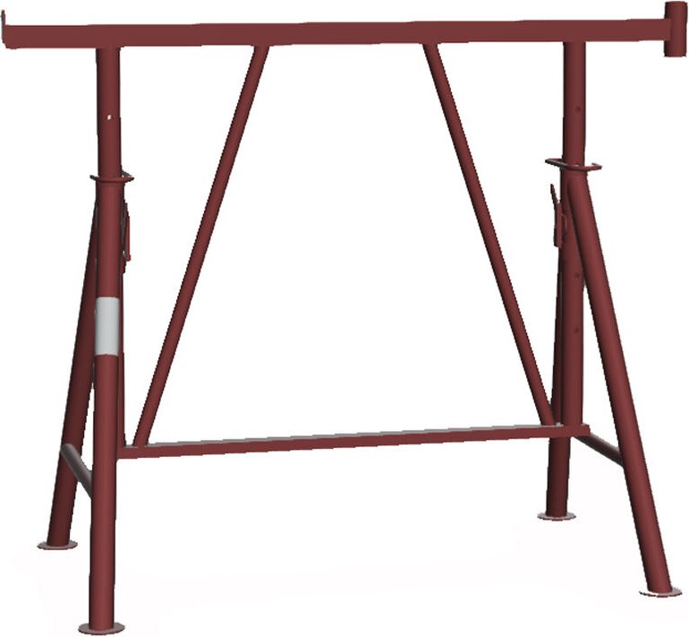 Thumbnail - Schake Faltgerüstbock Compakt S 1200, braun lackiert 1,00-1,75m hoch