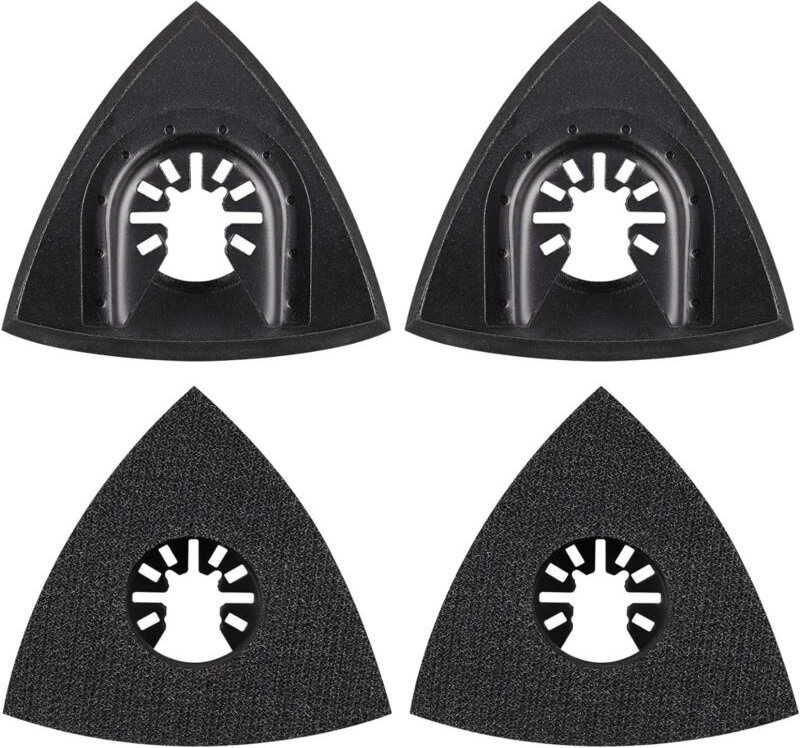 Dolaso - 4-teiliges Delta-Schleifpad, 80 mm, Multi-Tool-Befestigungspad-Zubehör, Multi-Tool-Klinge, oszillierendes Werkz...
