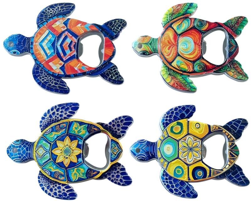 Signes Grimalt - 4-in-1-Schildkröten-Magnetflaschenöffner, originelles Geschenk für Meeresliebhaber, lustiges Küchenzube...