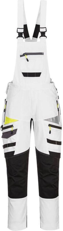 Latzhose DX4 Weiß/Grau XL