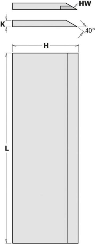 792.501.30 Satz mit 2 Hobelmessern 500x30x3mm SP