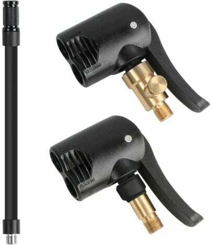 Thumbnail - 2 Stück Autoreifen-Ventiladapter, Füllspitze, Adapter, Ersatz-Pumpenkopf mit Gewinde und Doppelventil, für Auto-, Fahrra...