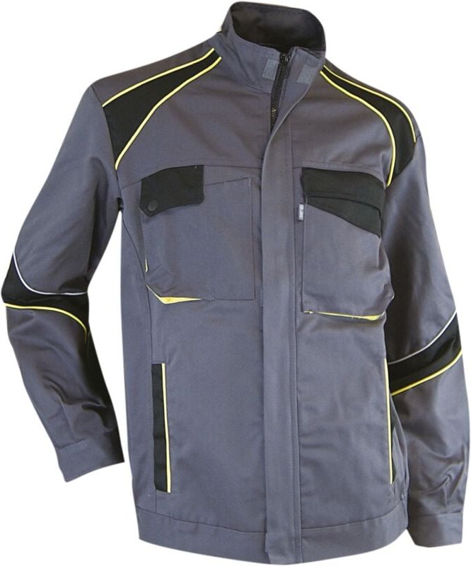 Arbeitsjacke SEMIS - GRAU/ SCHWARZ/ GELB S - 2