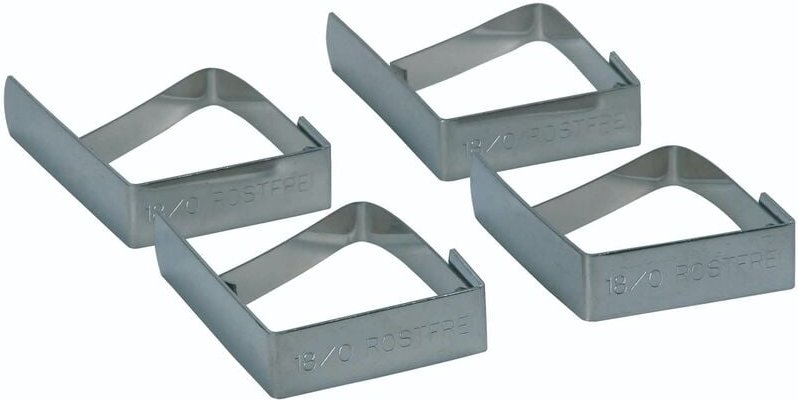 Kitchencraft 4er-Set Tischdeckenklammern aus Edelstahl