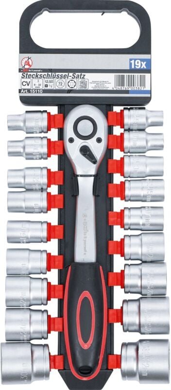 Bgs Technic - Steckschlüssel-Satz Antrieb 12,5 mm (1/2') sw 8 - 32 mm 19-tlg.