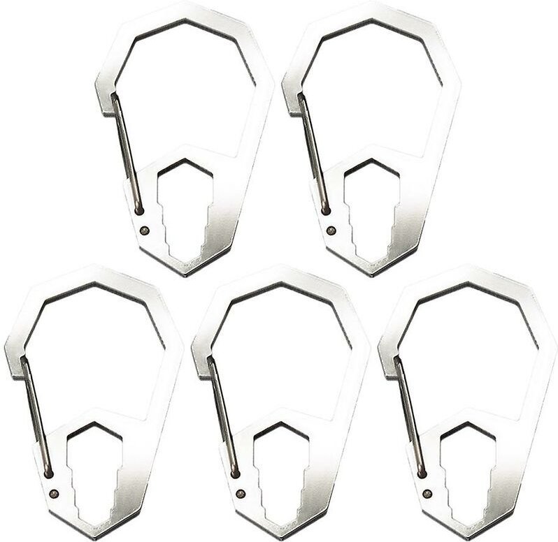 Stücke Edelstahl Taktische Outdoor Ausrüstung Werkzeug Klettern Karabiner Multifunktionale Schlüssel Schnalle