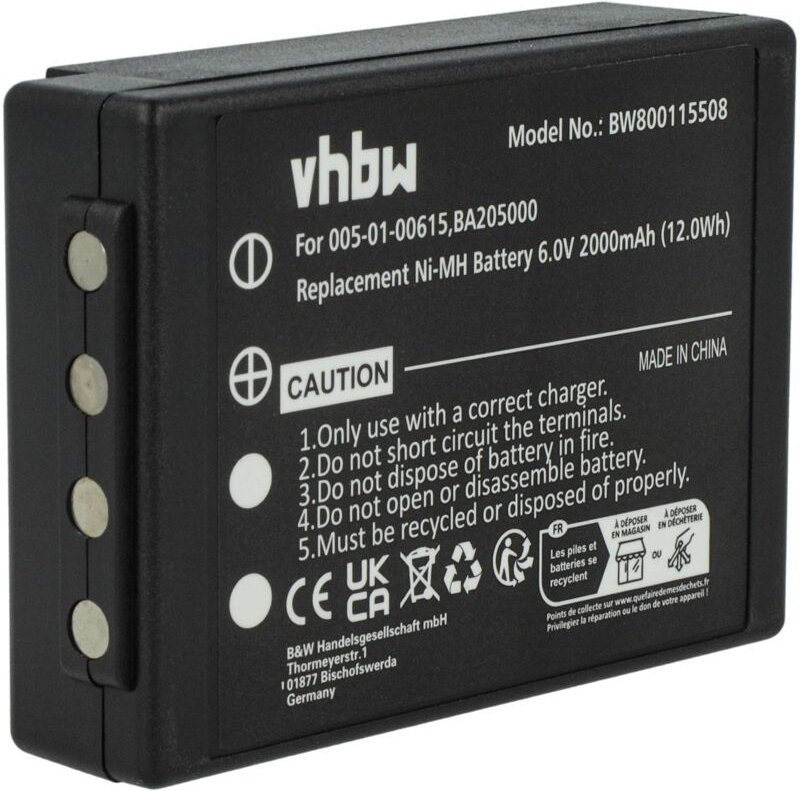 Vhbw - Akku kompatibel mit Kran Fernbedienung Ersatz für hbc BA225030, BA226030, 005-01-00615, FuB05XL, FuB5AA, Fub9NM (...