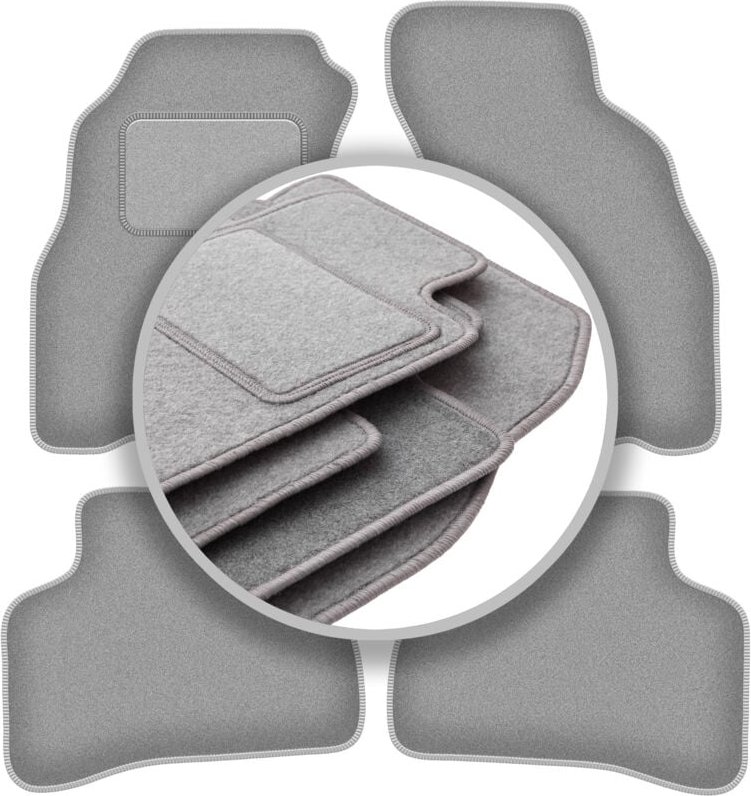 Graue Autofußmatten für: Hyundai Accent I (X-3) Limousine (1994-2000)