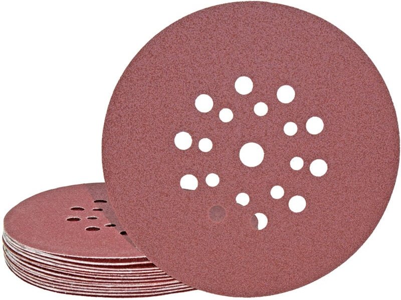 MioTools Fox Klett-Schleifscheiben, 225 mm, 19-Loch, f. Trockenbauschleifer, Normalkorund (10 Stk.) K16