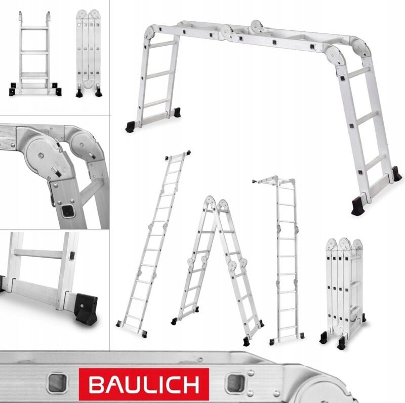 Faltbare Aluminium-Multifunktionsleiter 4x3