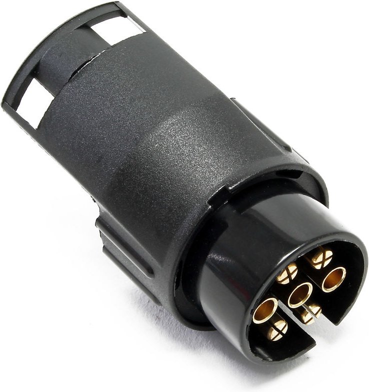 Wiltec - Anhänger Adapter 7 auf 13 polig 12V, Kunststoff Adapter für pkw Anhänger, Anhängerkupplung Steckanschluss, Anhä...
