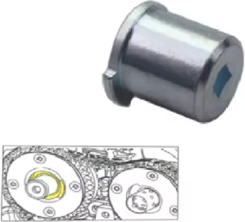 Steckschlüssel-Adapter für die Drehung der Nockenwelle VW Audi VAG 1.8 2.0 TFSI