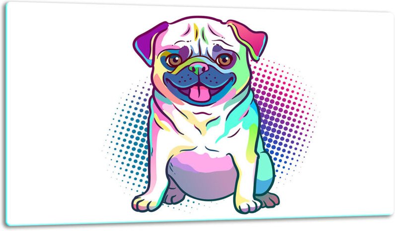 Glasschild Schneidebrett 52x30 Hund