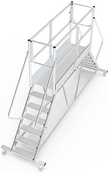 Thumbnail - Mobile Plattformtreppe 3 Stufen - Maximale Arbeitshöhe 2.60m - PTF203-DA-PT