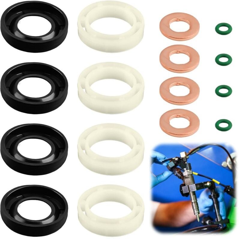 16er-Pack 1,6 HDI-Einspritzdüsendichtungen, Austausch der Diesel-Einspritzdüsendichtung, kompatibel mit Citroen, univers...