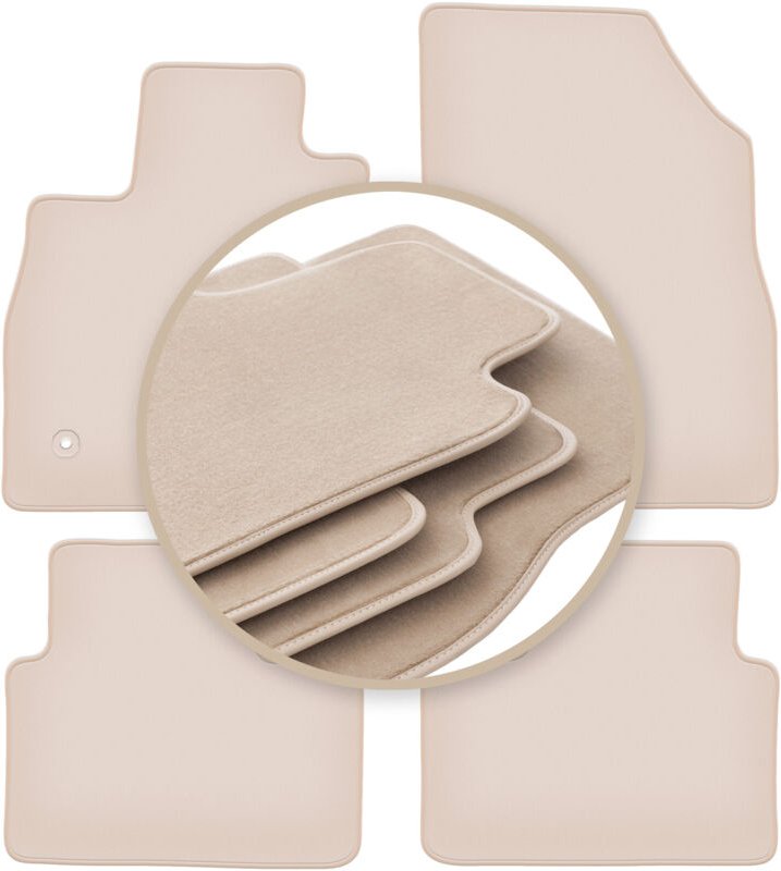 Beige PREMIUM-Matten für: Renault Talisman Limousine, Grand Tourer, Kombi 2015-