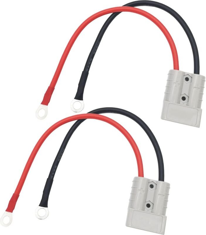 Lntyq - 50A 600V Batterieanschluss, Gabelstapler-Batterieladegerätanschluss mit 10AWG O-Ring-Batterieanschlusskabel (2 S...