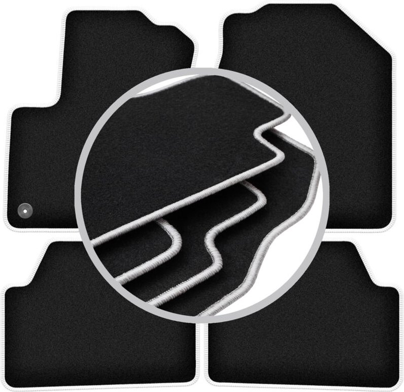 CARLUX-SILVER Autofußmatten für: Kia eNiro / Niro EV Crossover (2016-)