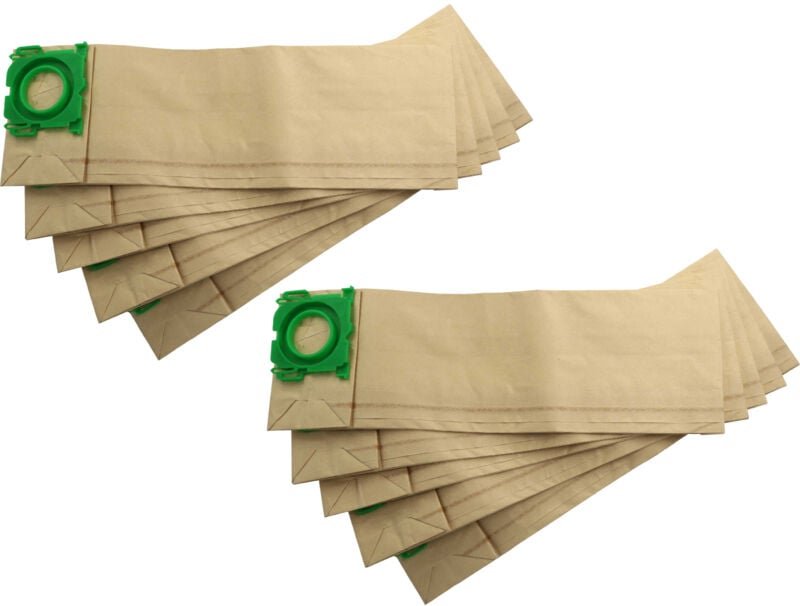 10x Staubsaugerbeutel Ersatz für Sebo 6629ER, 6629, 6629 am für Staubsauger - Papier, 41,1cm x 13,2cm, braun - Vhbw