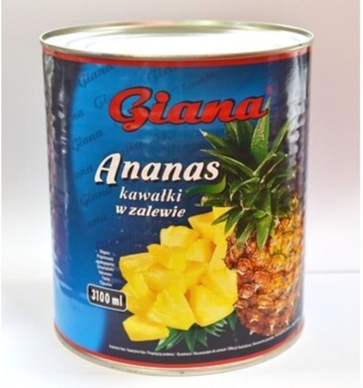 Thumbnail - Giana Ananasstücke in Salzlake 3100ml