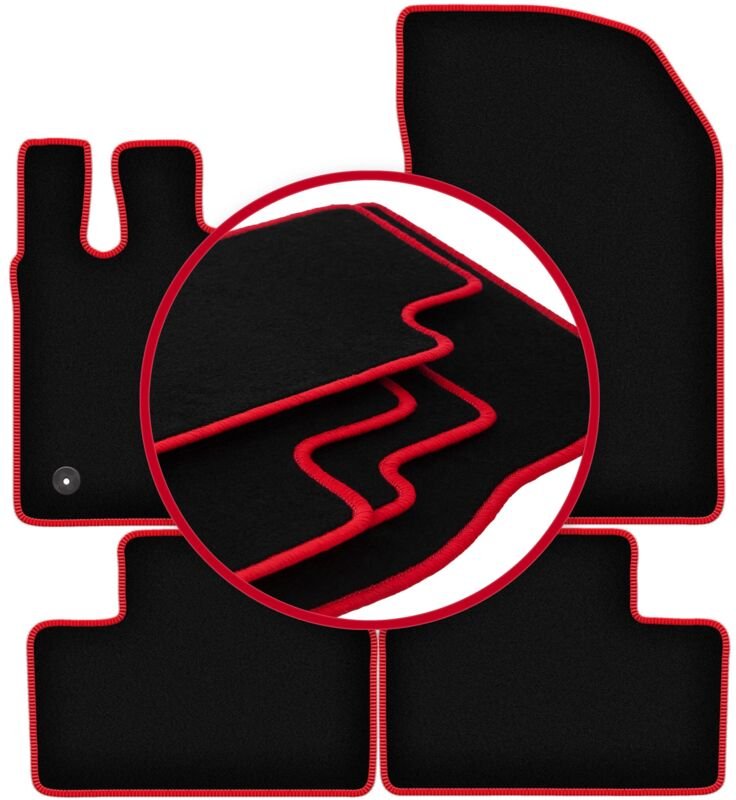 CARLUX-RED Autofußmatten für: Renault Captur II Crossover (2020-)