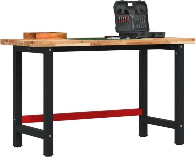 Werkbank 140x60x83 cm Massivholz Akazie Rechteckig vidaXL