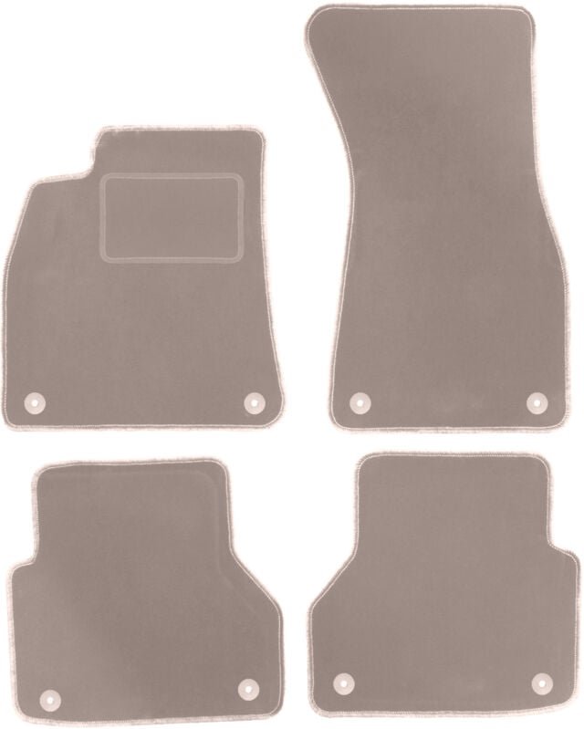 Beige Veloursmatten für: Audi A6 C8 Avant, Kombi, Limousine (2018-)