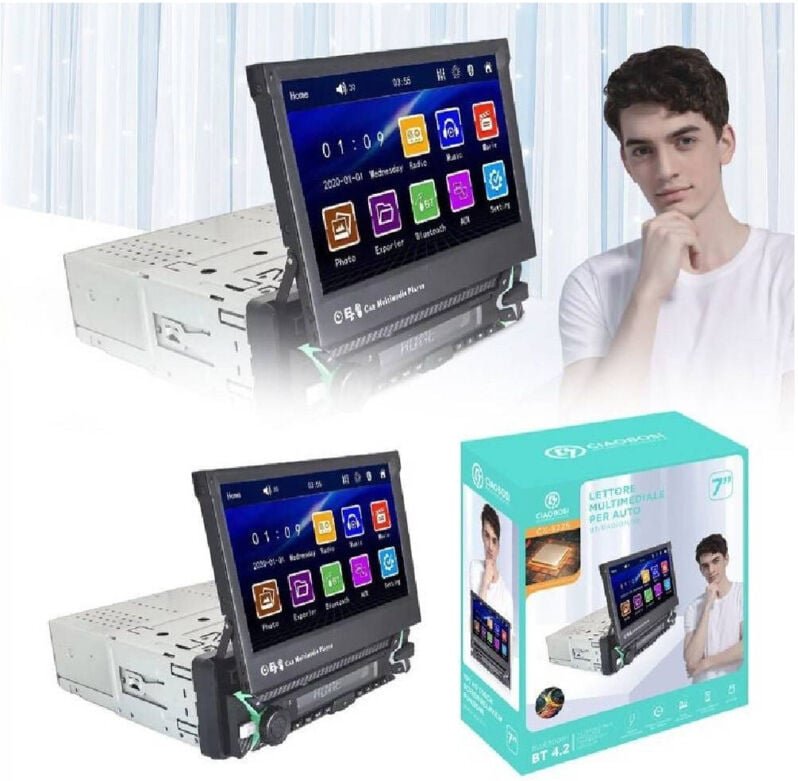 Trade Shop - autoradio mit 7″ hd-monitor auto-multimedia-player 60WX4 bluetooth CX-8225 -