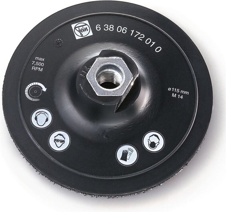 Fein Stützteller ø 115 mm für Einsatz mit Schleifvlies - 63806172010