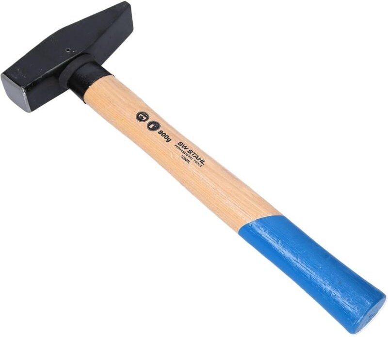 Sw Stahl - SW-Stahl 50908L Schlosserhammer mit Stielschutz i Werkzeughammer aus Hickoryholz i Hammer mit Kopfgewicht 800...