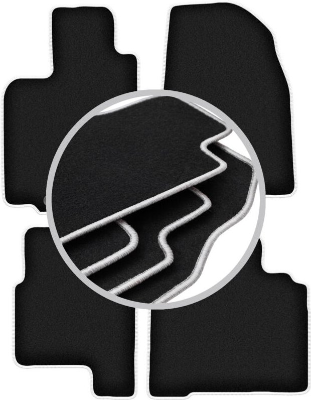 CARLUX-SILVER Autofußmatten für: Mazda CX-9 I SUV (2006-2015)