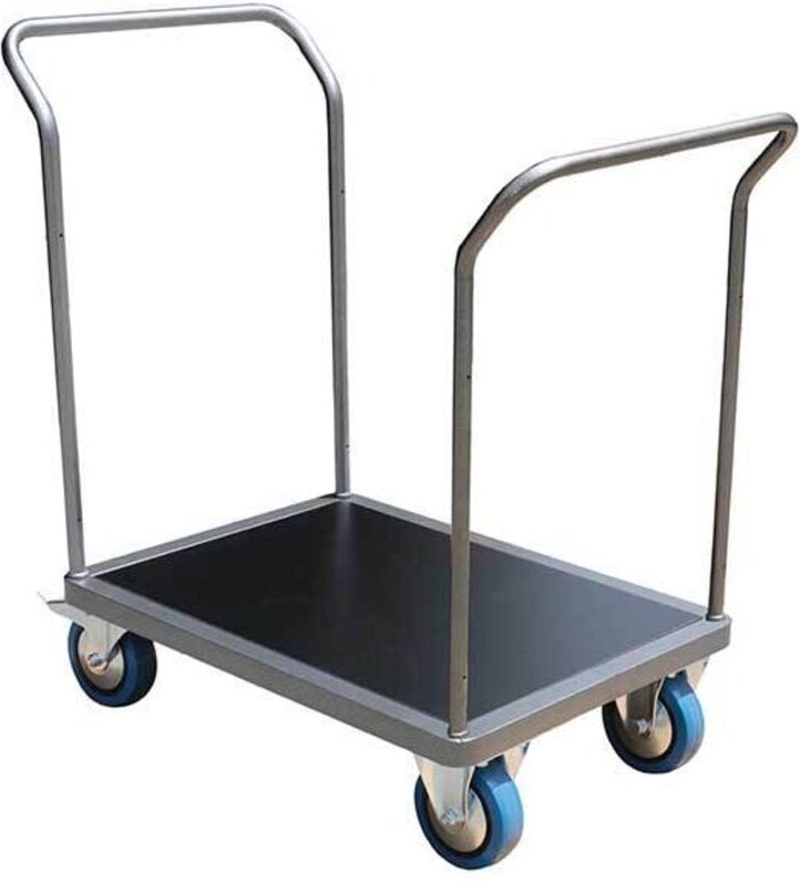 Thumbnail - Modularer Plattformwagen 2-seitig - Platte 800x600mm - Tragfähigkeit 500kg - 2x2 Lenkrollen mit Feststeller - CHP2T1