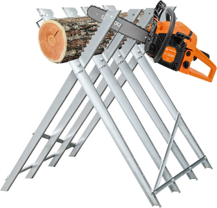 Wolketon - swanew Sägebock Holzschneidebock Motorsäge Sägehilfe Metall Kettensäge klappbar 150kg