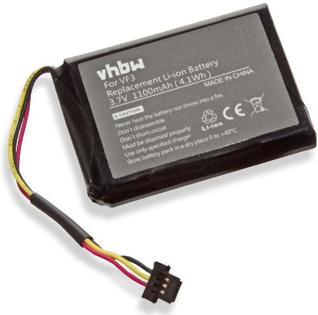 vhbw Akku kompatibel mit TomTom Pro 4EG0.001.08, 4000 GPS Navigation Navi (1100 mAh, 3,7 V, Li-Ion)