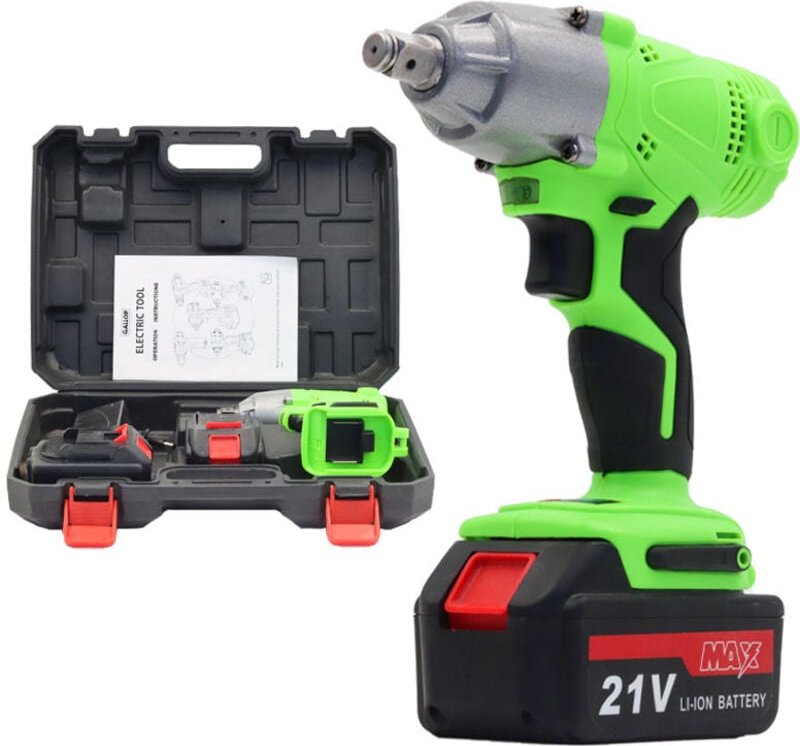 Bürstenloser Akku-Schlagschrauber, Akkus und Ladegerät, 300nm, 2 Geschwindigkeiten, 2 in 1 Akku-Schlagschrauber