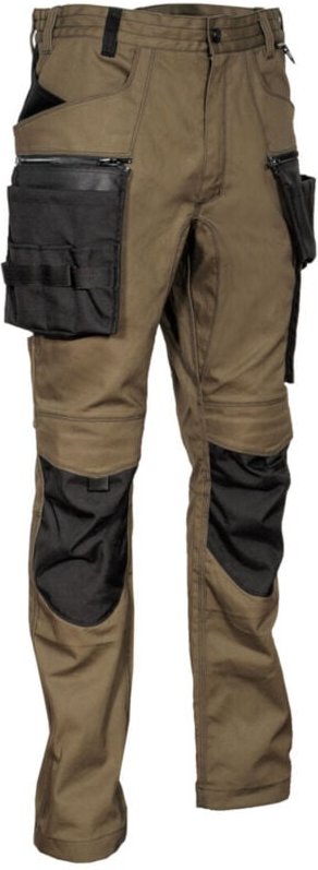 Cofra Arbeitshose Stretch, mit Nageltasche braun 64