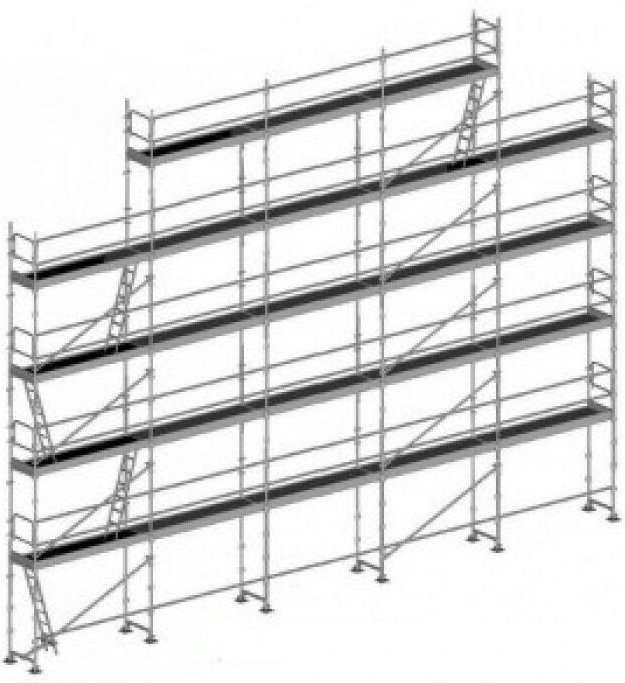 Matisère - Gerüst 180m² - Struktur + Plattformen - Strebe Version - DUO180-SP