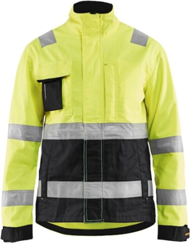 Hochsichtbare Arbeitsschutzjacke für Damen 4903 – Neon Gelb/Schwarz L
