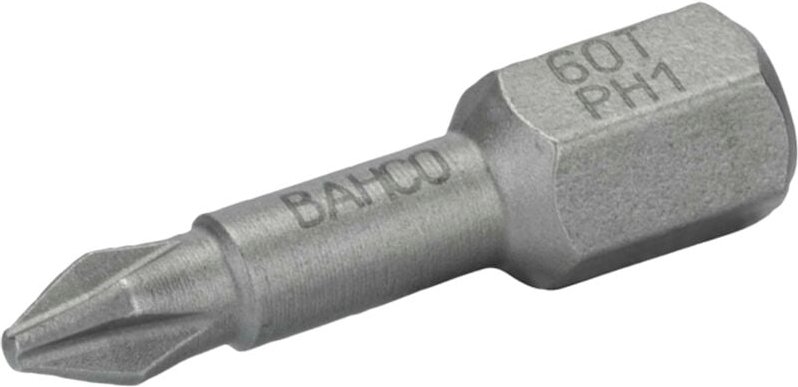 Bahco 1/4 Torsions-Schraubendreher Bits für PH1-Phillips-Schrauben 25 mm - 10 Stk./Kunststoffbox
