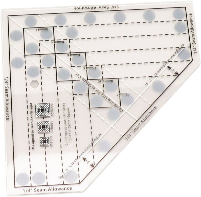 SNQ - Ananas-Trimmwerkzeug, klares Quiltlineal aus Acryl mit präziser Skala, rutschfestes Mini-Quiltlineal für Patchwork...