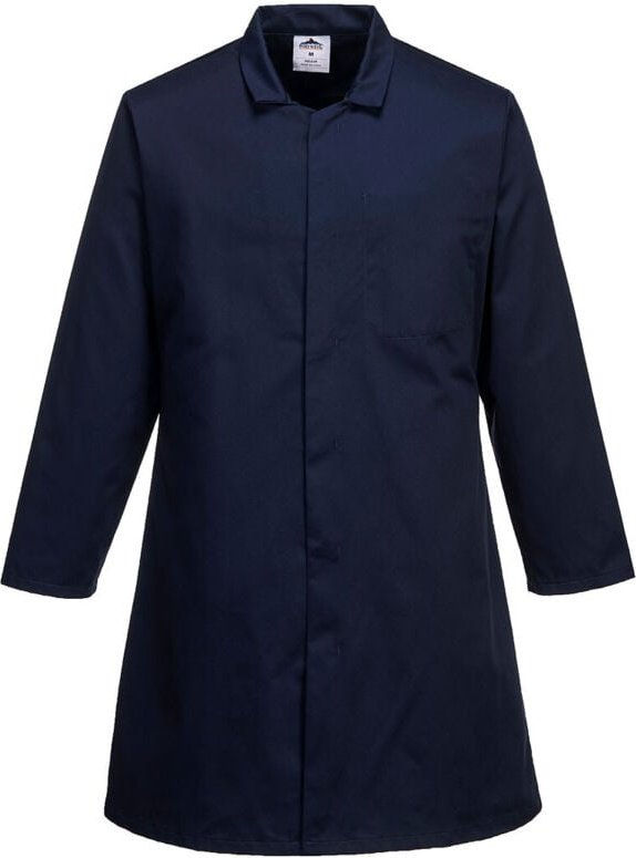 Herren-Bluse für die Lebensmittelindustrie, 1 Tasche, Marine, Größe L