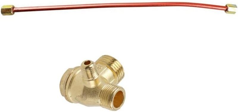 400 mm Abgasschlauch mit 3-Wege-Rückschlagventil aus Zinklegierung für Luftkompressorteile