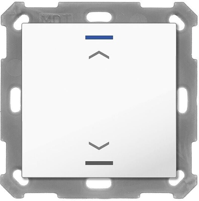 Taster Light 55 ohne Temperatursenor 1-fach, RGBW, Reinweiß glänzend, Jalousie