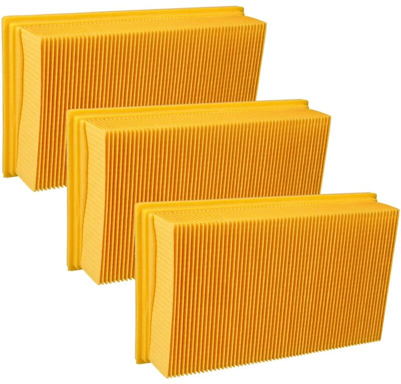 3x Flachfaltenfilter kompatibel mit Kärcher nt 55/1 Tact/Te/M, nt 45/1 Tact/Te/M Nass- und Trockensauger, Staubsauger - ...