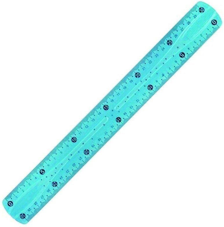 XVX - 1 Stück 30 cm weiches Lineal / unzerbrechliches Messinstrument / Misst in Zentimetern (30) und Zoll (12) – Zufälli...