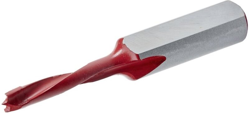 Hettich - Bohr- und Einpressautomat-Bohrer, Ø6mm, l 57mm, Schaft ø 10mm, links = rot 72040