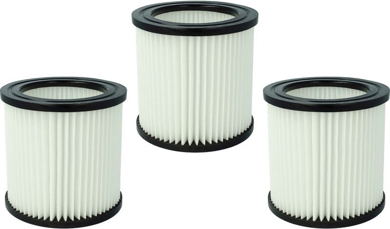 3x Filterelement kompatibel mit Nilfisk Buddy ii 12, ii 12 Car Cleaner Nass-/Trockensauger - Feinstaubfilter, Mikrovlies...