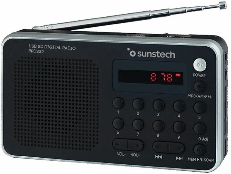 Tragbares Radio Sunstech rpd32sl/ silber