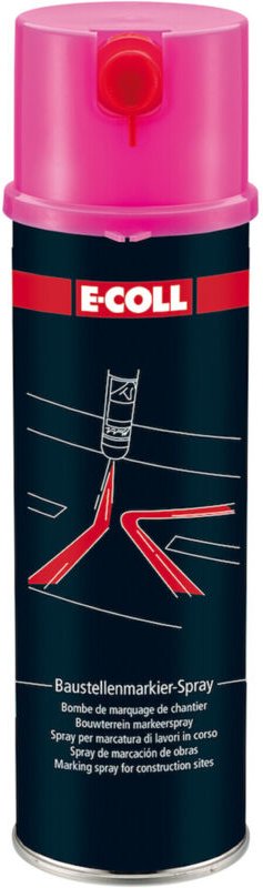 E-coll - Baustellenmarkier-Spray 500ml Spraydose leuchtpink
