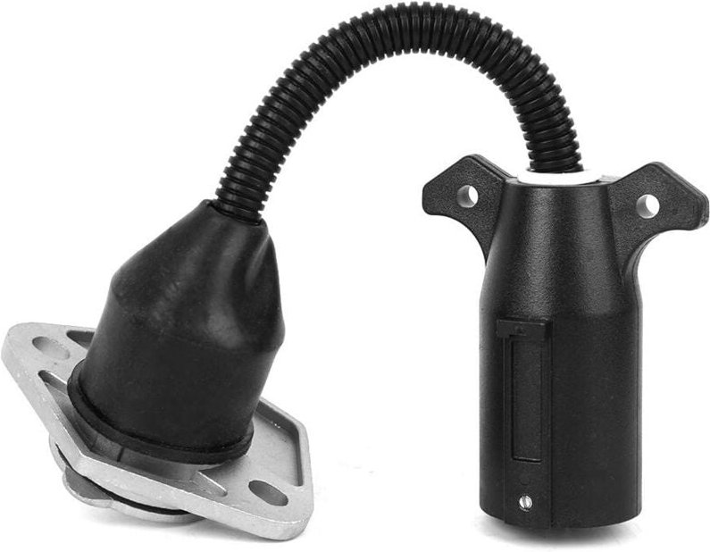 Thumbnail - Ej.life - 7-Flachmesser-auf-7-Rundstift-Adapter, US-Typ, Universell für die Meisten Wohnmobil-Anhänger und Sattelanhänge...